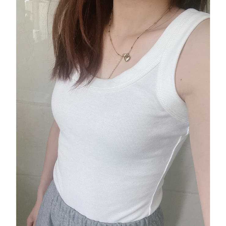 タンクトップ レディース リブ | PlusNao | 詳細画像8 