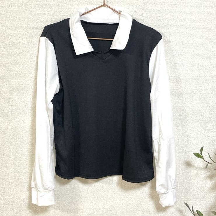 長袖カットソー 重ね着風 トップス | PlusNao | 詳細画像9 