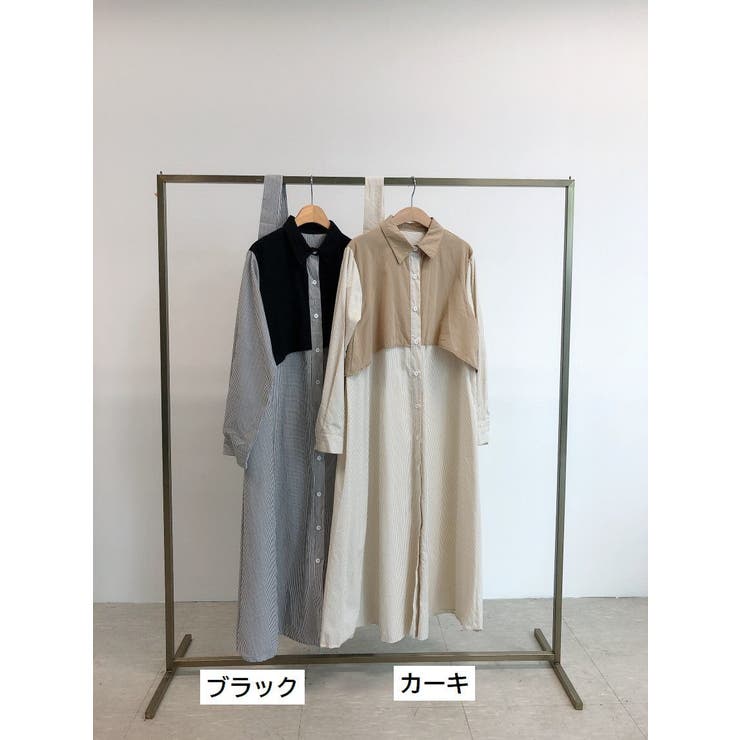 カーキ】シャツワンピース レディース 女性用[品番：FQ000156029