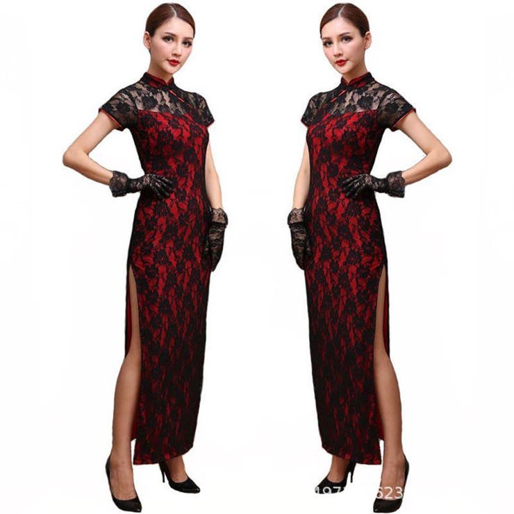 チャイナドレス ロング丈 サイドスリット | PlusNao | 詳細画像16 