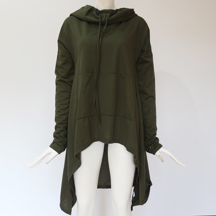 ポンチョ風パーカー パーカー風ポンチョ 長袖 | PlusNao | 詳細画像12 