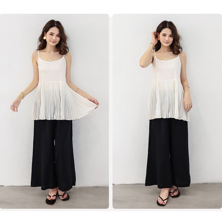 キャミソール プリーツ レディース | PlusNao | 詳細画像3 