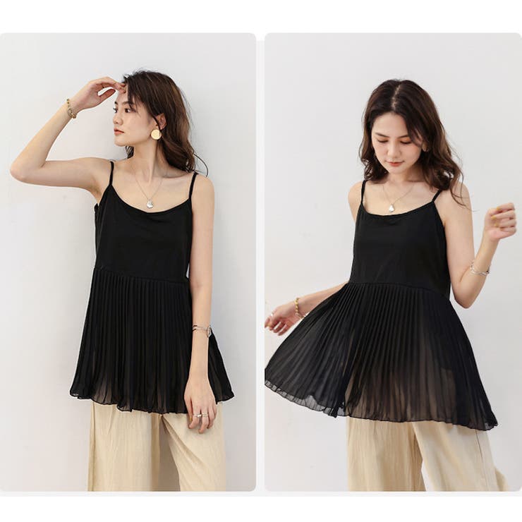 キャミソール プリーツ レディース | PlusNao | 詳細画像4 