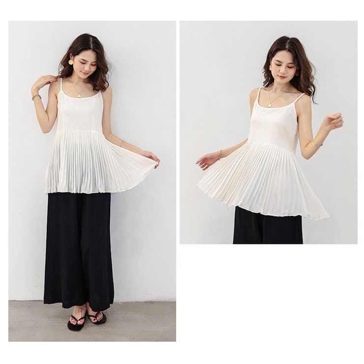 キャミソール プリーツ レディース | PlusNao | 詳細画像7 