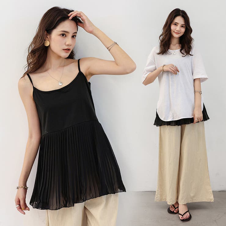 キャミソール プリーツ レディース | PlusNao | 詳細画像9 