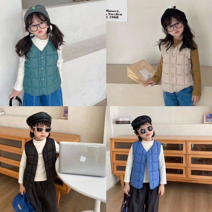 中綿ベスト ダウン風ベスト キッズ | PlusNao | 詳細画像13 