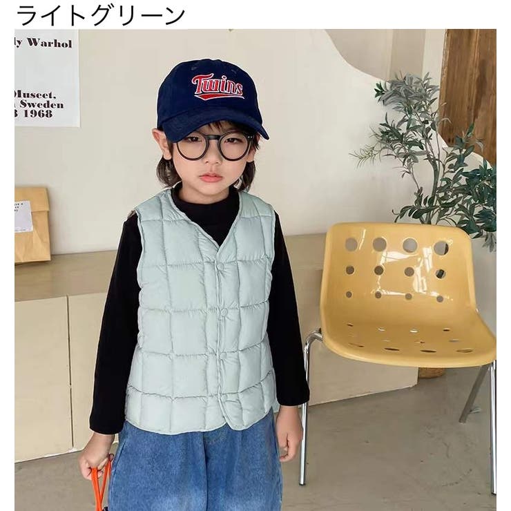 中綿ベスト ダウン風ベスト キッズ | PlusNao | 詳細画像17 
