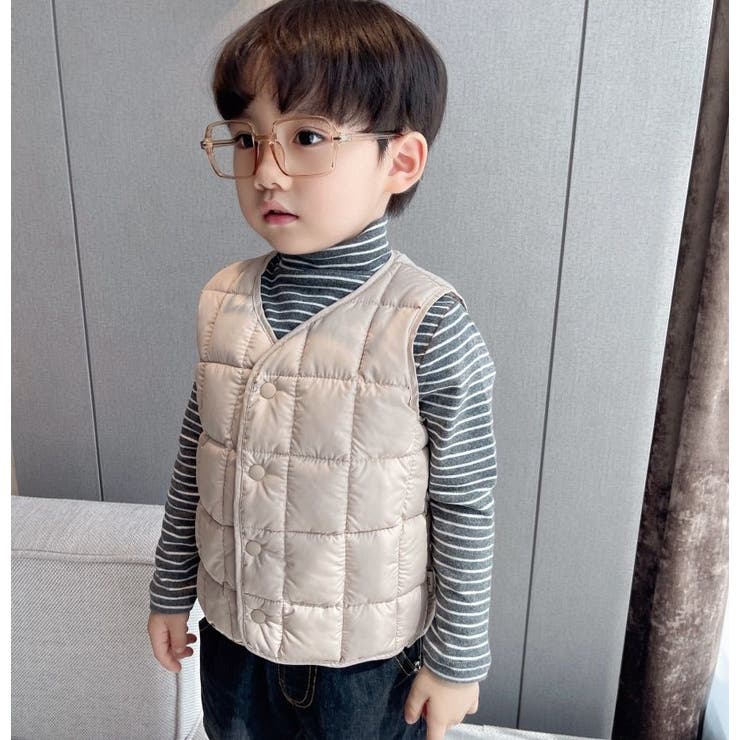 中綿ベスト ダウン風ベスト キッズ | PlusNao | 詳細画像2 