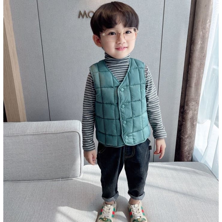 中綿ベスト ダウン風ベスト キッズ | PlusNao | 詳細画像4 