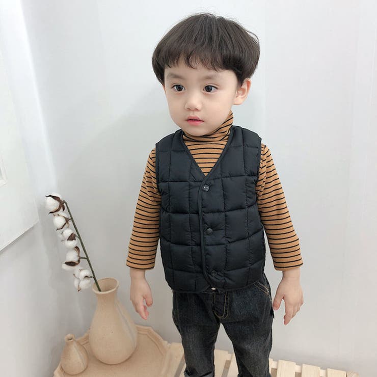 中綿ベスト ダウン風ベスト キッズ | PlusNao | 詳細画像8 