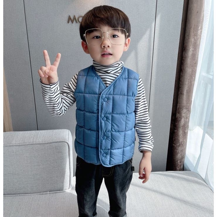 中綿ベスト ダウン風ベスト キッズ | PlusNao | 詳細画像9 