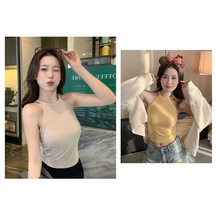 タンクトップ カップ付き ホルターネック | PlusNao | 詳細画像11 