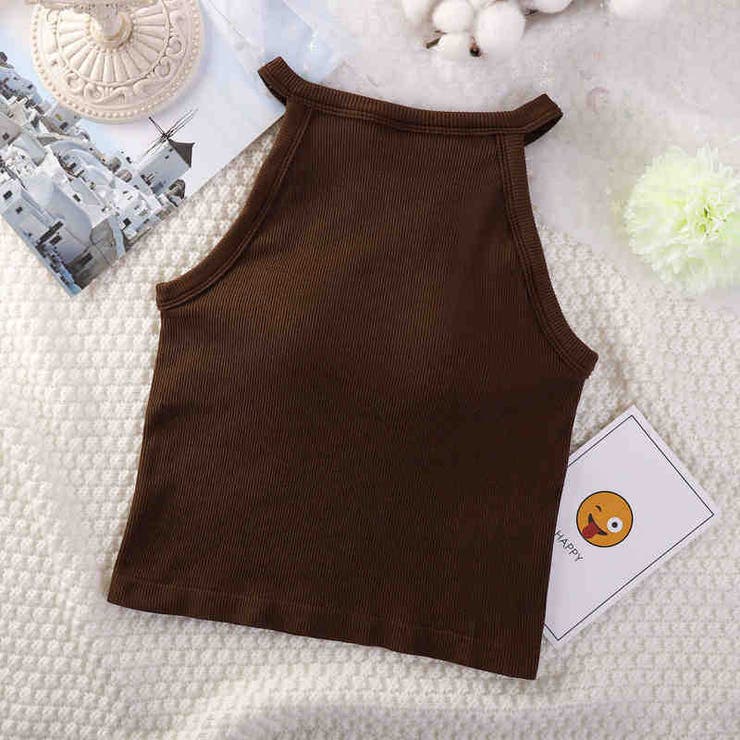 タンクトップ カップ付き ホルターネック | PlusNao | 詳細画像17 