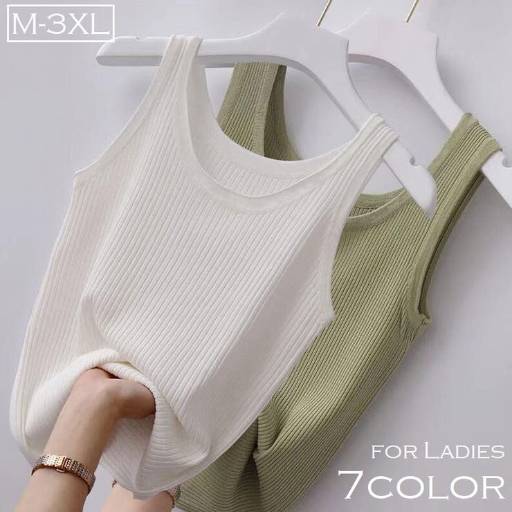 タンクトップ リブ レディース | PlusNao | 詳細画像1 