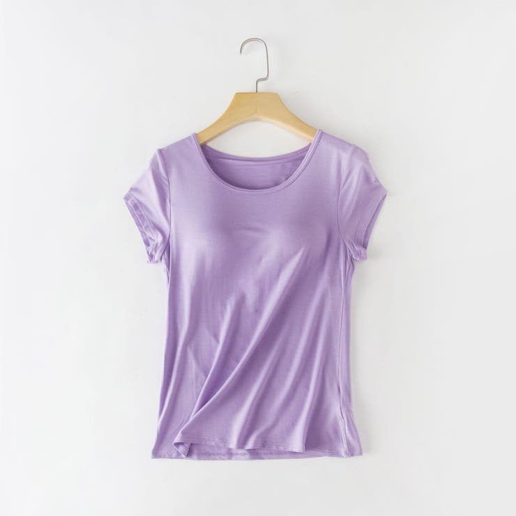 カップ付きTシャツ カップ付きカットソー ブラトップ | PlusNao | 詳細画像13 