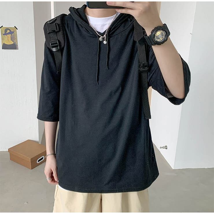 パーカー 五分袖 メンズ | PlusNao | 詳細画像16 