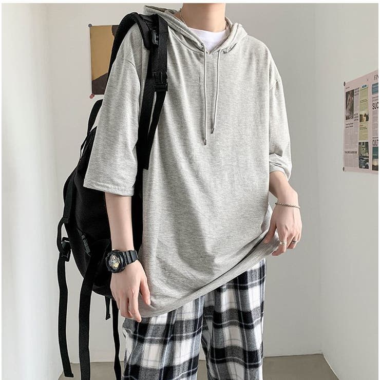 パーカー 五分袖 メンズ | PlusNao | 詳細画像3 