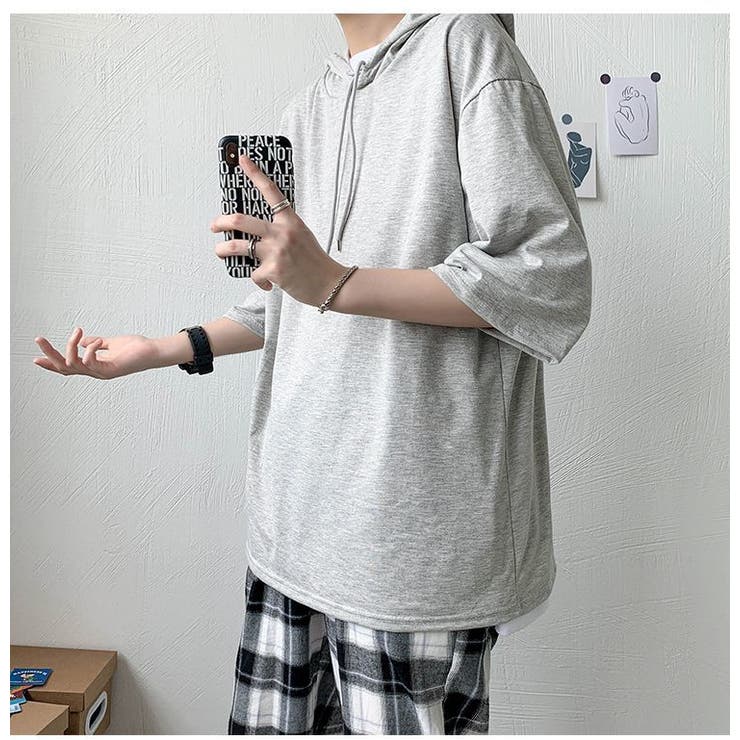 パーカー 五分袖 メンズ | PlusNao | 詳細画像5 