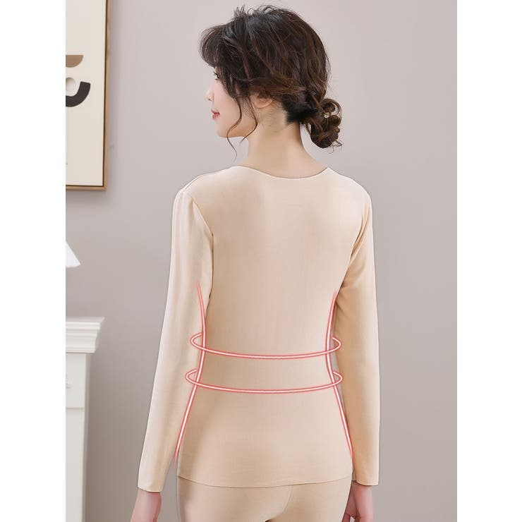 あったかシームレスインナー 長袖 大きいサイズ | PlusNao | 詳細画像6 