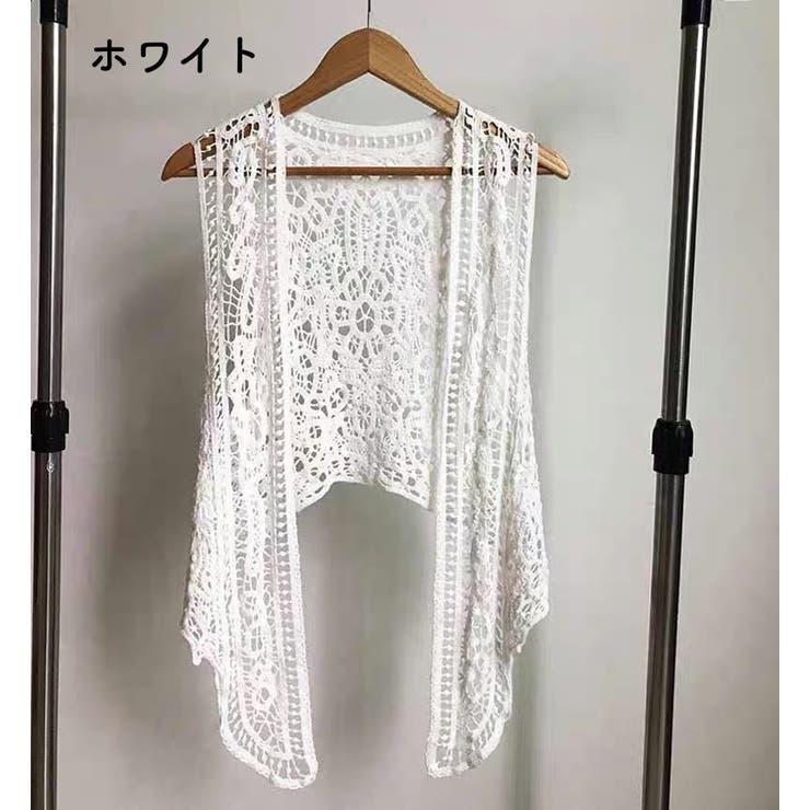 ニットベスト 透かし編み レディース | PlusNao | 詳細画像3 