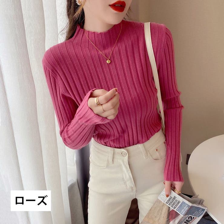 リブニット セーター ボトルネック | PlusNao | 詳細画像16 