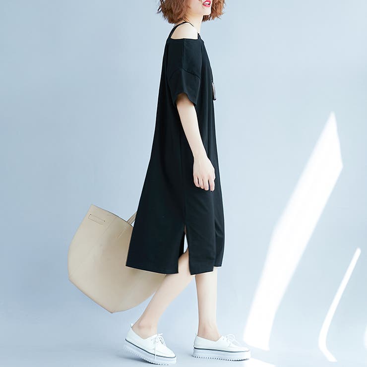 ワンオフショルワンピース 膝丈ワンピース Aラインワンピース 品番 Fq Plusnao プラスナオ のレディースファッション通販 Shoplist ショップリスト