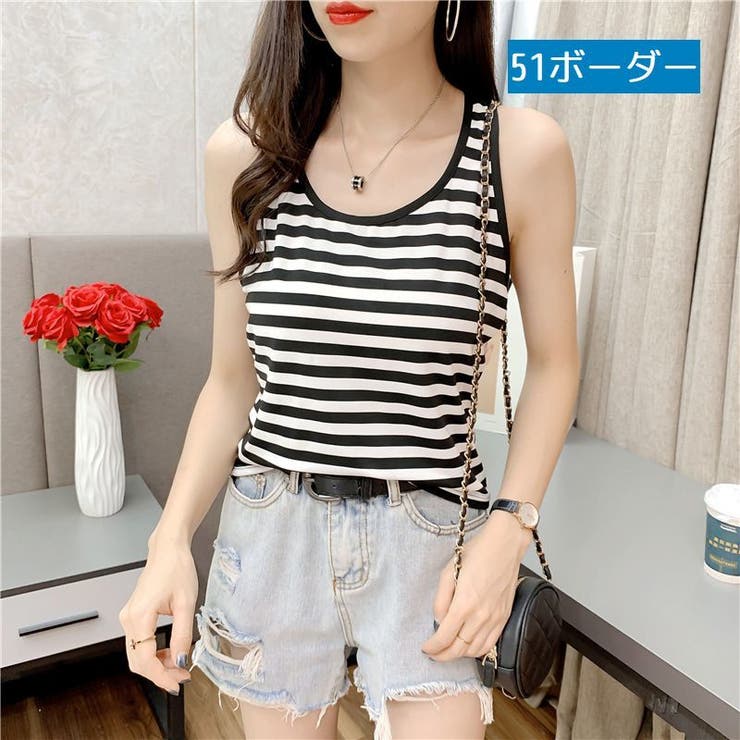 タンクトップ Uネック ノースリーブ | PlusNao | 詳細画像18 