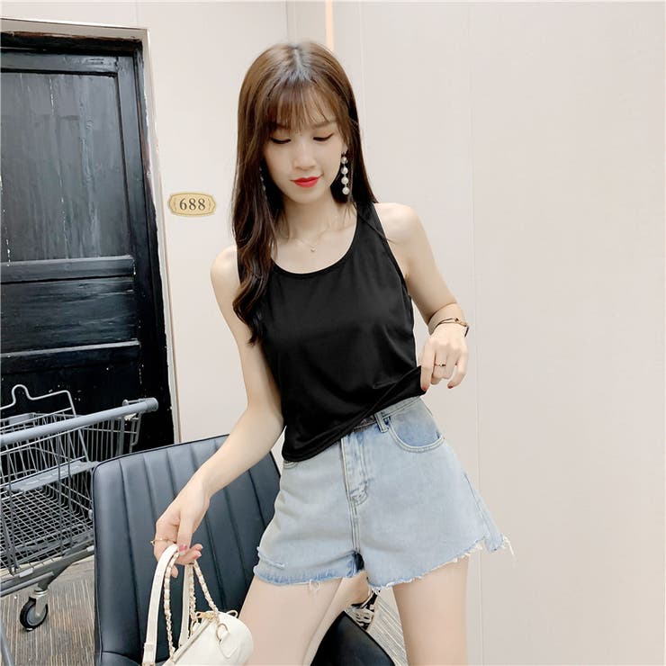 タンクトップ Uネック ノースリーブ | PlusNao | 詳細画像3 