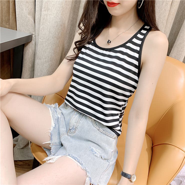 タンクトップ Uネック ノースリーブ | PlusNao | 詳細画像4 