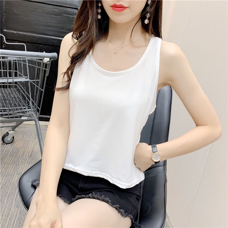 タンクトップ Uネック ノースリーブ | PlusNao | 詳細画像6 