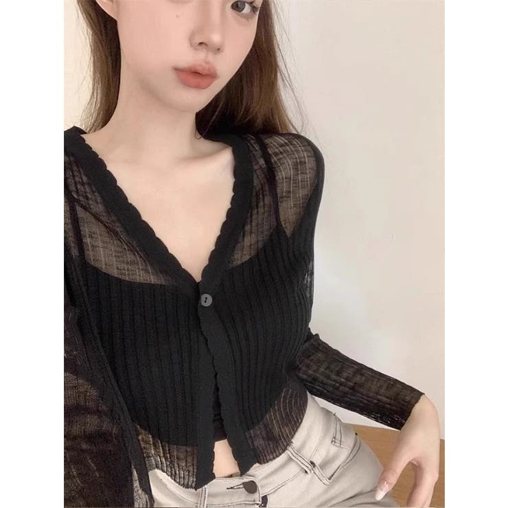 カーディガン 長袖 ショート丈 | PlusNao | 詳細画像2 