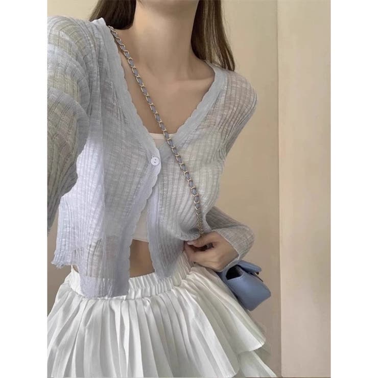 カーディガン 長袖 ショート丈 | PlusNao | 詳細画像4 