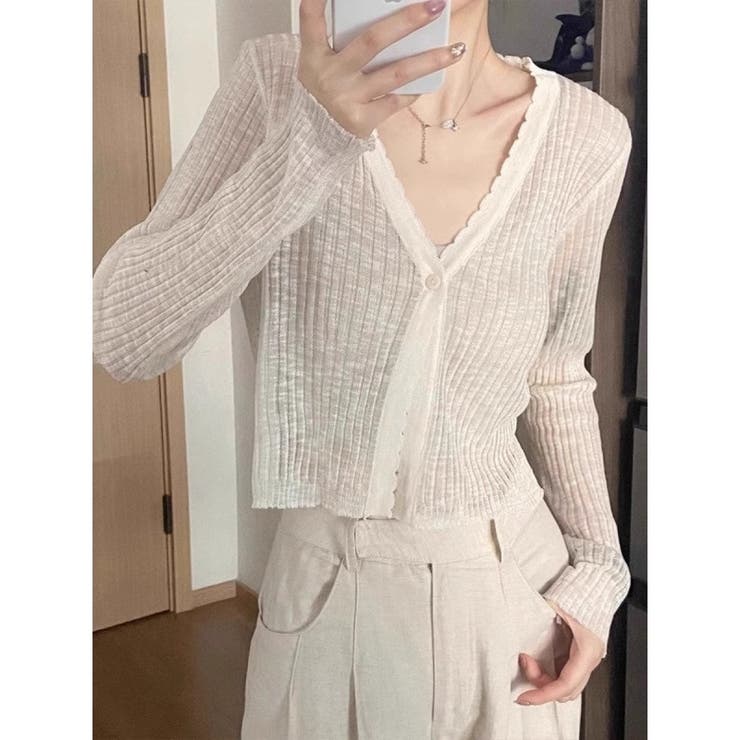 カーディガン 長袖 ショート丈 | PlusNao | 詳細画像5 