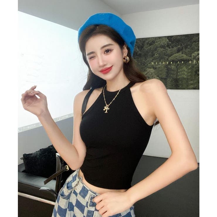 タンクトップ アメリカンスリーブ ホルターネック | PlusNao | 詳細画像2 