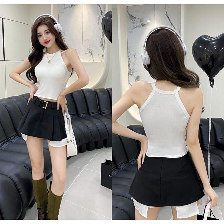 タンクトップ アメリカンスリーブ ホルターネック | PlusNao | 詳細画像5 