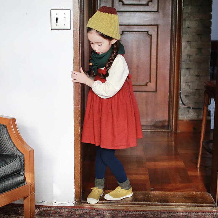 子供用ジャンパースカート 吊りスカート 肩紐 | PlusNao | 詳細画像1