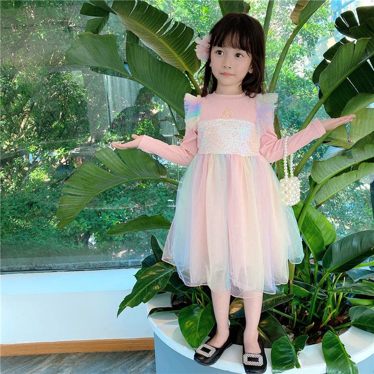 【Nana】Perle Bon Kids  前開きワンピース　120サイズ 1.jpg