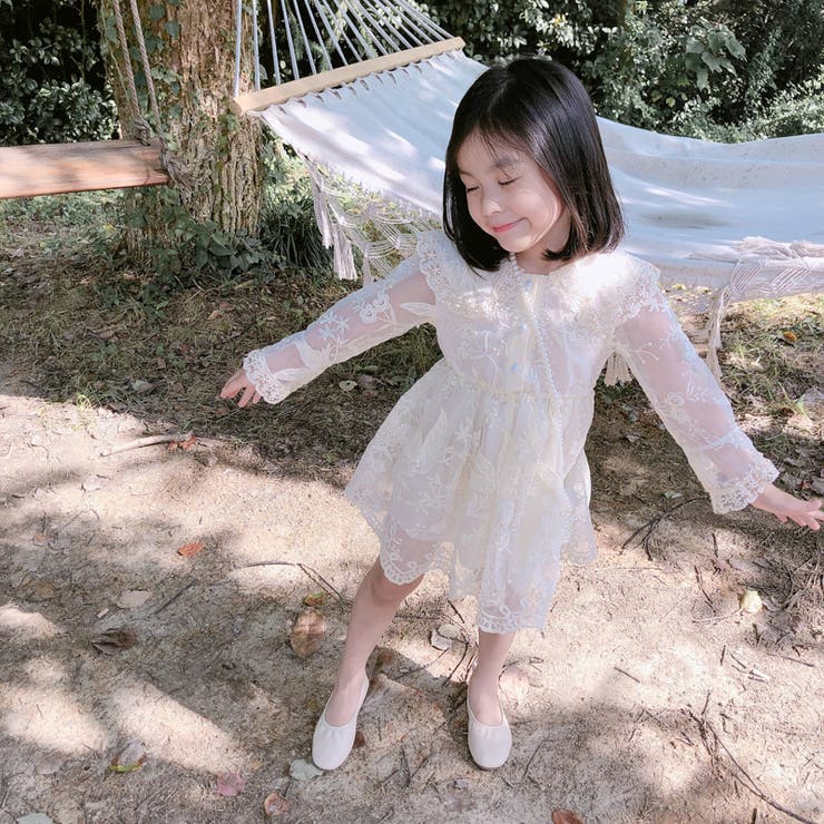 レースワンピース キッズワンピース 子供服[品番：FQ000140397 