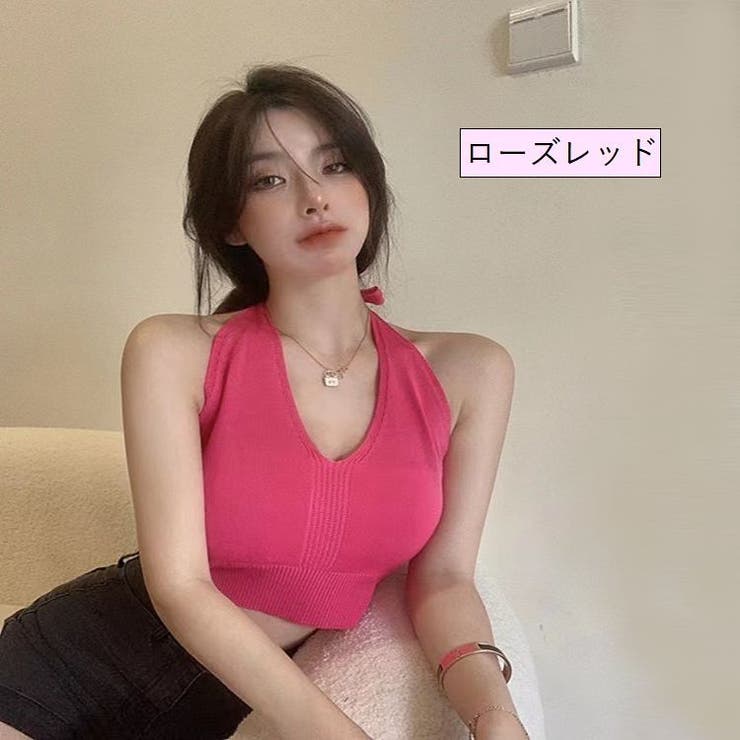 タンクトップ ホルターネック ノースリーブ | PlusNao | 詳細画像17 