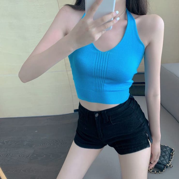 タンクトップ ホルターネック ノースリーブ | PlusNao | 詳細画像4 