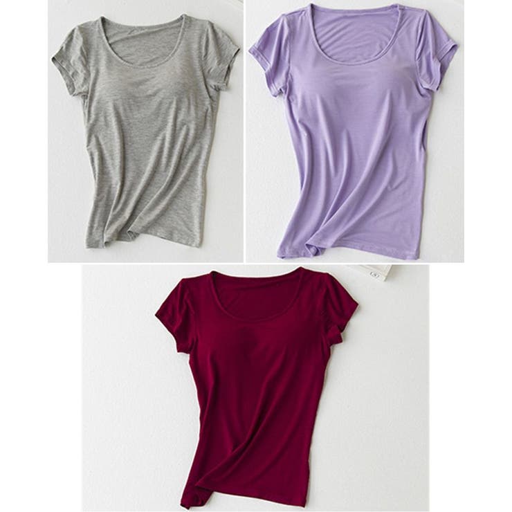 レディース カップ付きTシャツ 半袖 | PlusNao | 詳細画像11 