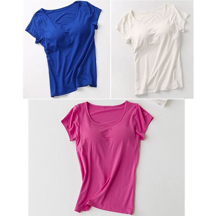 レディース カップ付きTシャツ 半袖 | PlusNao | 詳細画像12 