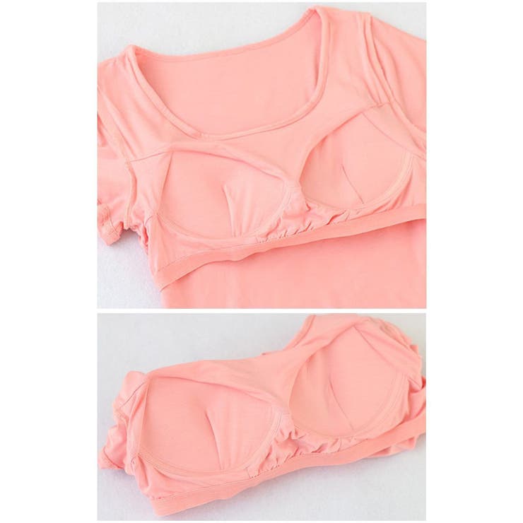 レディース カップ付きTシャツ 半袖 | PlusNao | 詳細画像16 