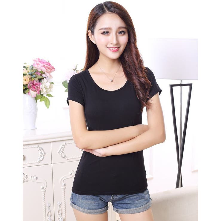 レディース カップ付きTシャツ 半袖 | PlusNao | 詳細画像7 