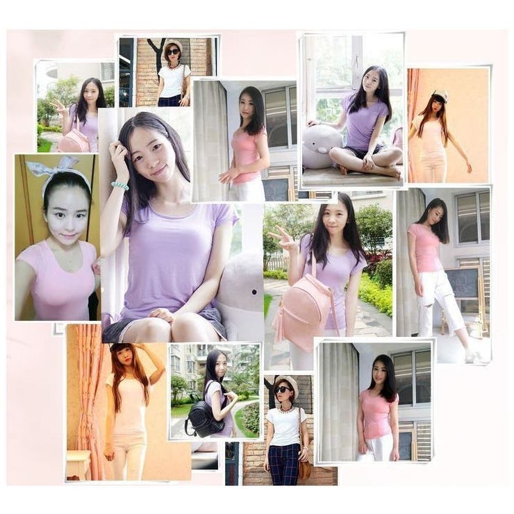 レディース カップ付きTシャツ 半袖 | PlusNao | 詳細画像9 