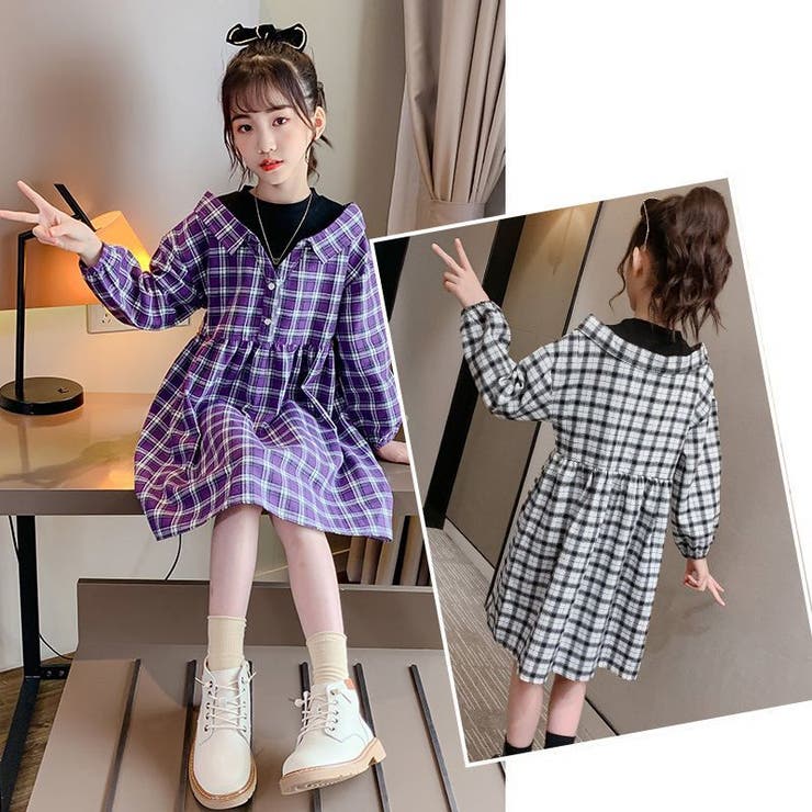 ワンピース シャツワンピース レイヤード風 | PlusNao | 詳細画像2 