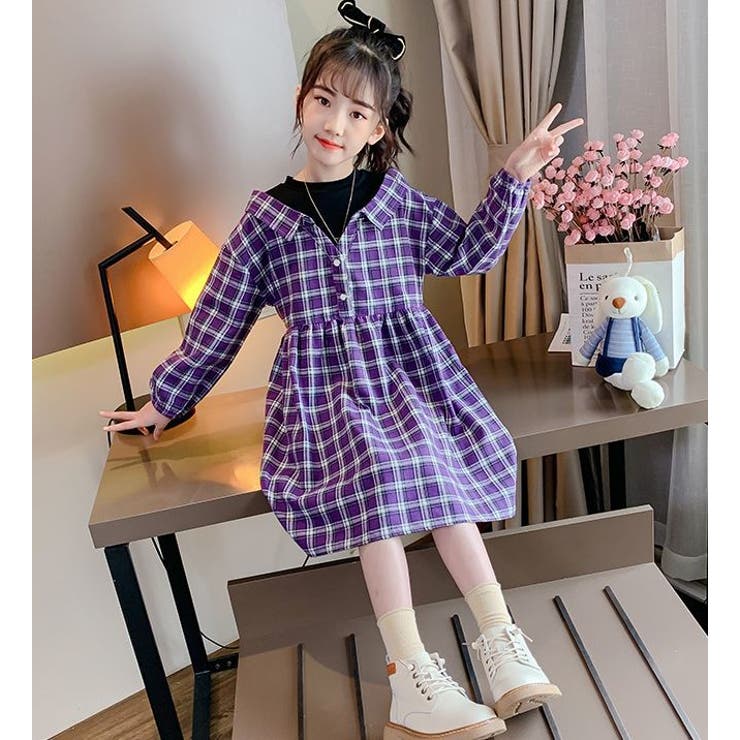 ワンピース シャツワンピース レイヤード風 | PlusNao | 詳細画像7 