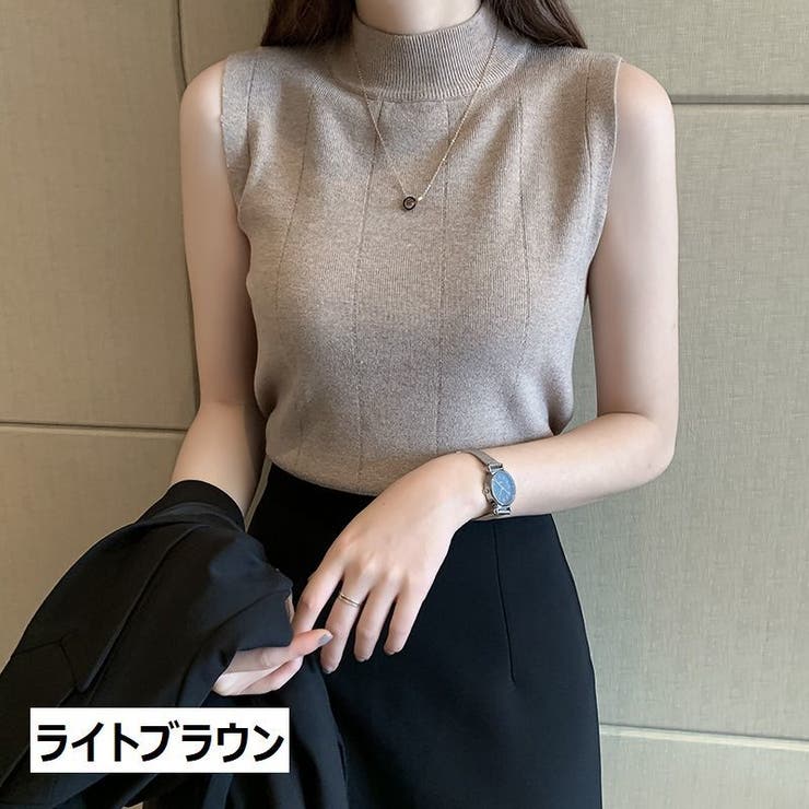 サマーニット ノースリーブ ハイネック | PlusNao | 詳細画像10 