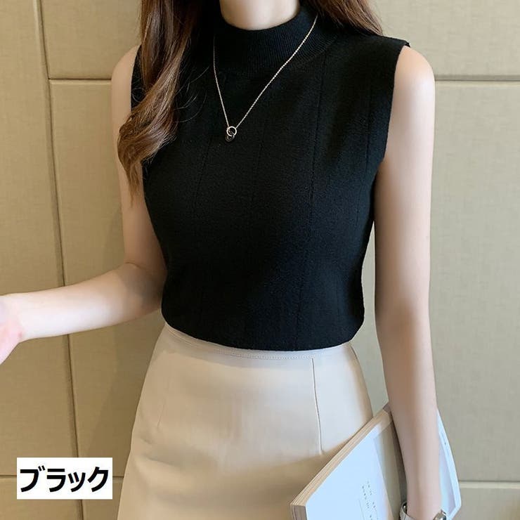 サマーニット ノースリーブ ハイネック | PlusNao | 詳細画像2 