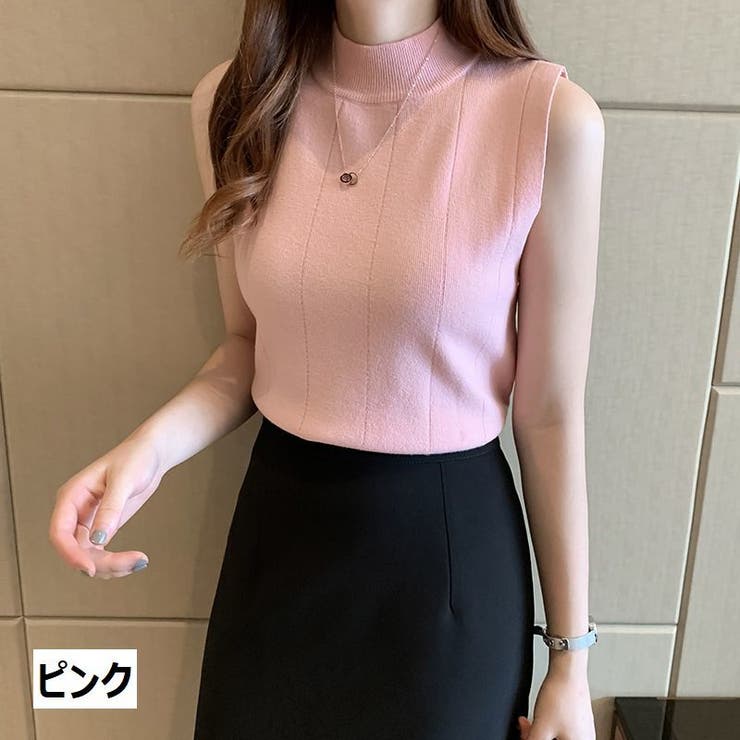 サマーニット ノースリーブ ハイネック | PlusNao | 詳細画像8 